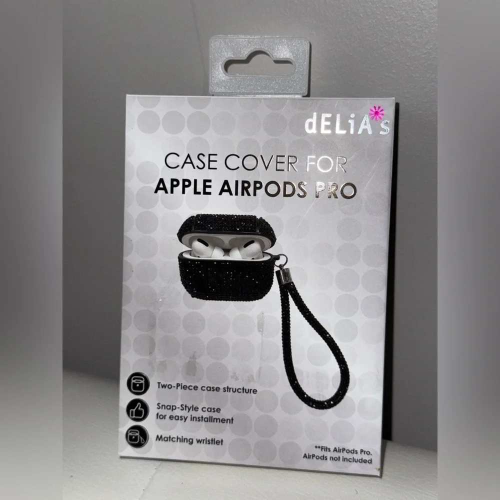dELiA*s Glitter Black AirPods Pro Case Cover